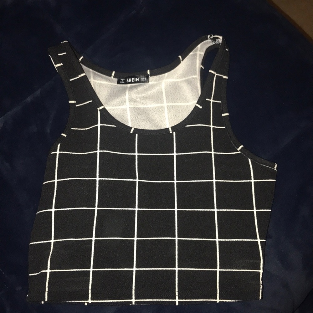 Two piece matching set black and white stripes